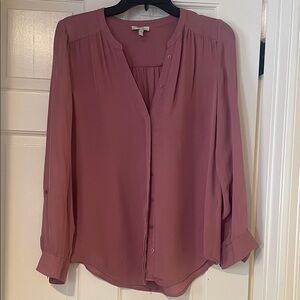 Joie brand Mauve Button-Up Blouse